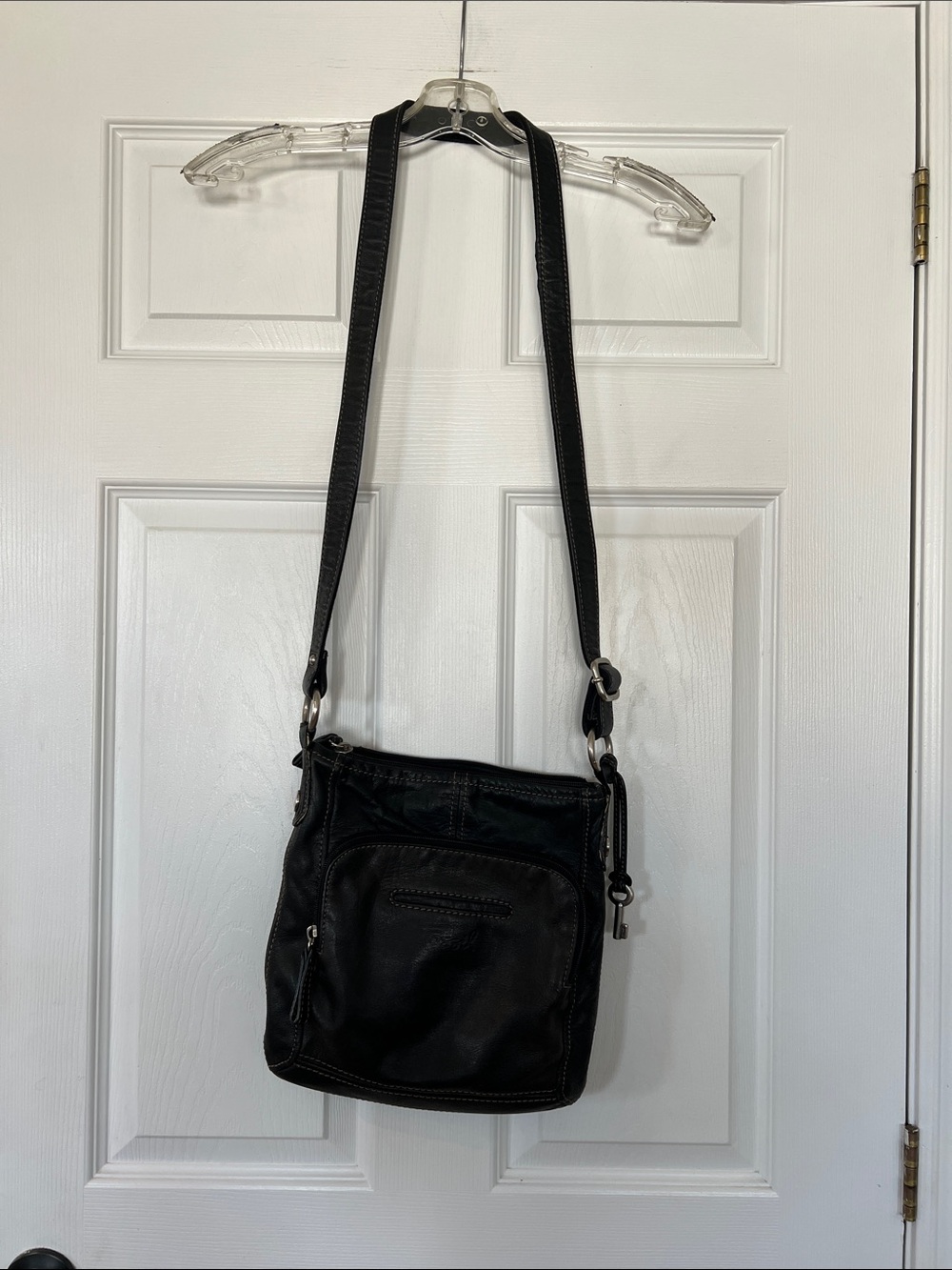 Fossil Black Leather Crossbody Bag - Picture 2 of 12